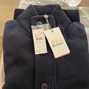 NEW Barbour High Neck Wool Cardigan